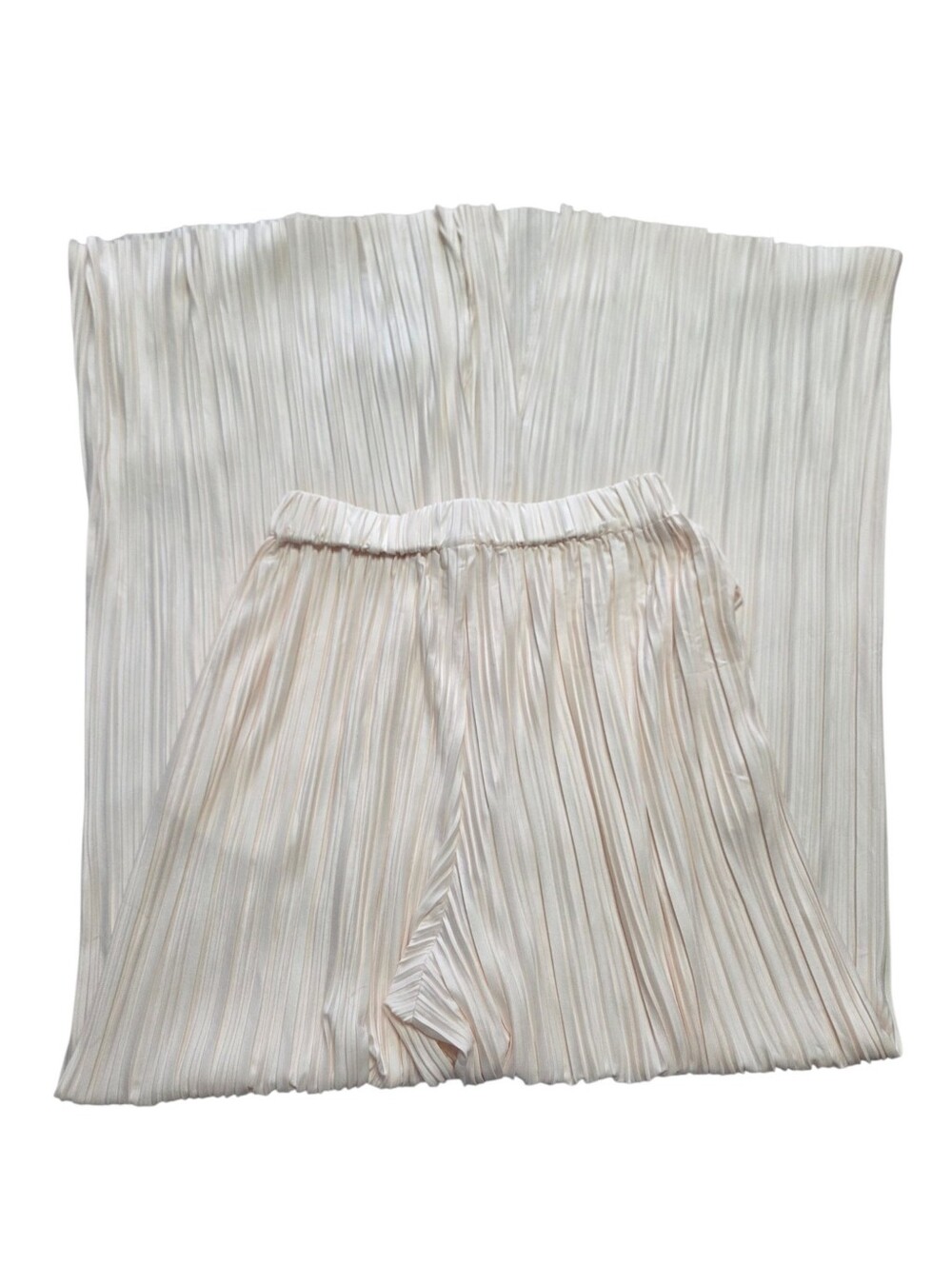 Commense Oversized Leisure Pleat Pocket Pants Off White Medium - Picture 6 of 9